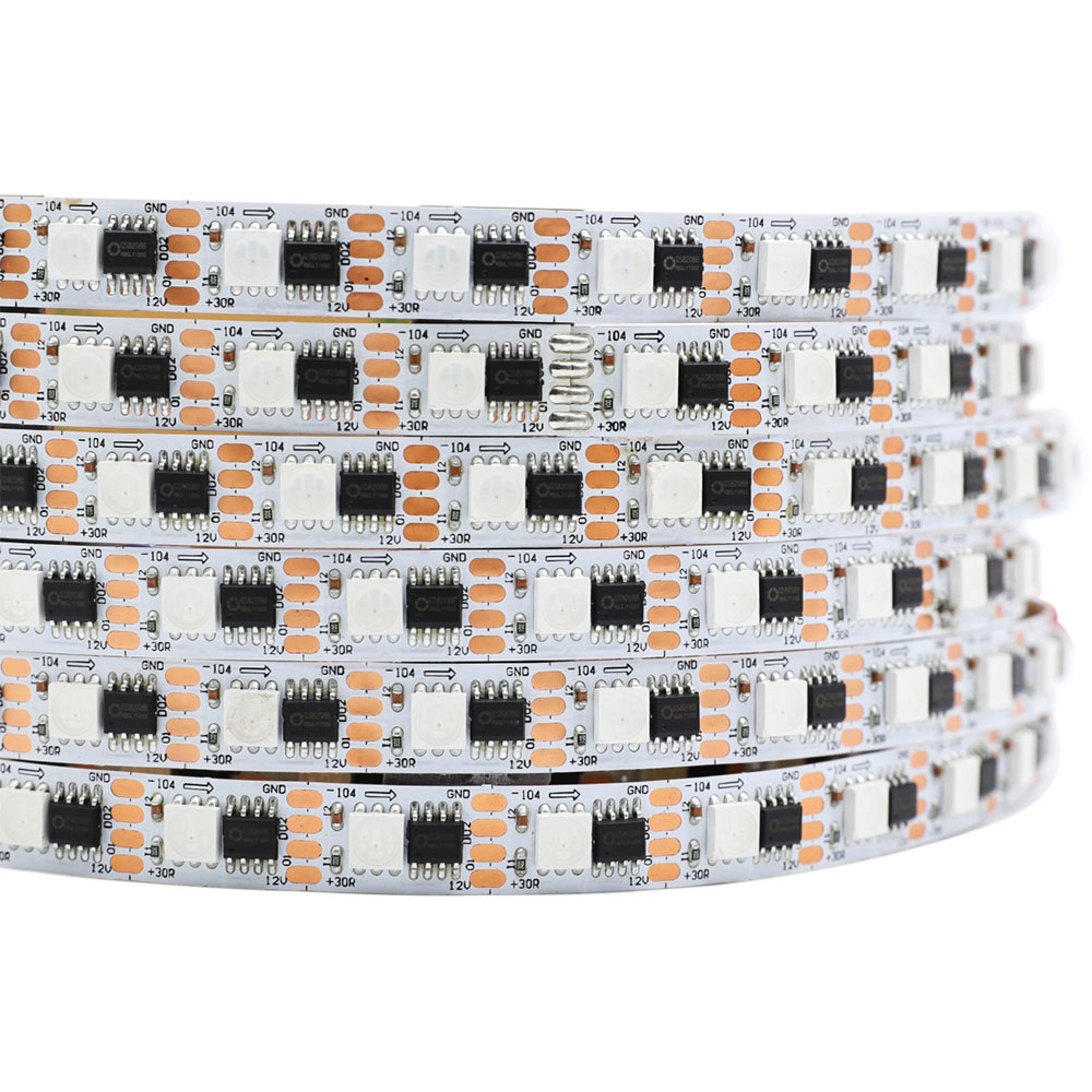 GS8208 DC12V 300LEDs Breakpoint-continue Programmable LED Strip Lights, Addressable RGB Full Color Chasing Flexible LED Strips, 5m/16.4ft Per Reel By Sale